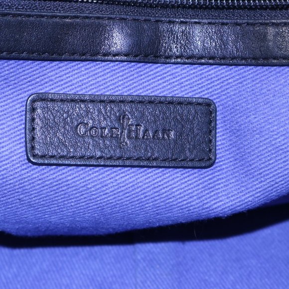 Cole Haan Black Leather Full-Size Duffel Bag - Picture 6 of 6